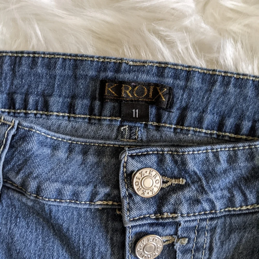 Kroix Button Fly Jean Shorts - Picture 5 of 8